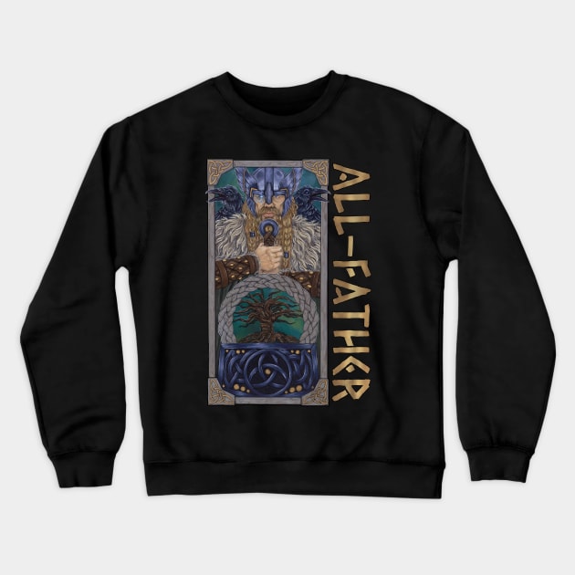 The All-Father Crewneck Sweatshirt by WildSkullflowerArt